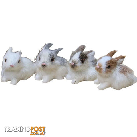1pc random colorZippay Simulation Rabbit Owl Cat Fox Ornament Furs Squatting Model Home Decoration Animal World with Static Action Figures Gift for Kid