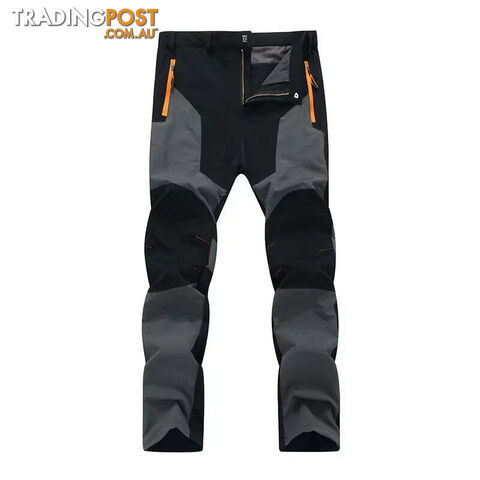 Gray / XL(55-65kgs)Zippay Men Male Summer Thin Breathable Elastic Camping Trekking Fishing Climbing Hiking Outdoor Trousers Quick Dry Sport Pants