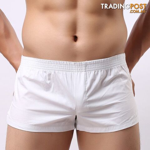 white / XLZippay Men Underwear Boxer Shorts Trunks Slacks Cotton Men Boxer Shorts Underwear Printed Men Shorts Home Underpants std05