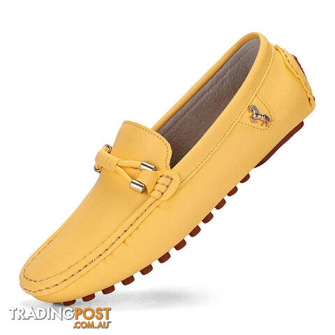 yellow / 47Zippay Mens Dress Shoes Men's Formal Leather Shoes for Men Elegant Casual Business Social Male Shoe Wedding Party Shoes Driving Shoe
