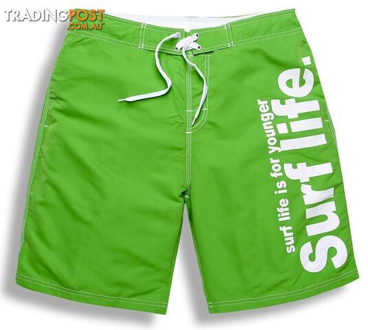 Green / XLZippay Brand Male Beach Shorts Active Bermuda Quick-drying Man Swimwear Swimsuit XXXL Size Boxer Trunks Men Bottoms Boardshorts