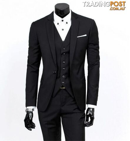 black 1 buttons / XXXLZippay Three-piece formal blazer suit / Male suit of cultivate one's morality Business suits