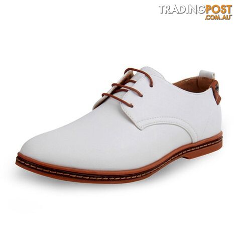 White / 12.5Zippay Oxford Casual shoes men Fashion Men Leather Shoes Spring Autumn Men Flat Patent Leather men shoes WGL-K03-1