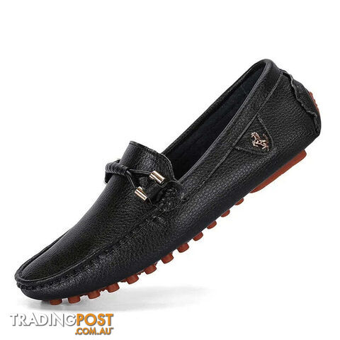 Black / 37Zippay Loafers Men Shoes Casual Driving Flats Slip-on Shoes Luxury Comfy Moccasins