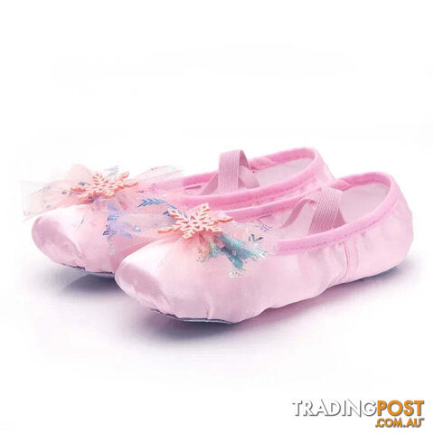 Cherry pink / 36Zippay Lovely Princess Dance Soft Soled Ballet Shoe Children Girls Cat Claw Chinese Ballerina Exercises Shoes