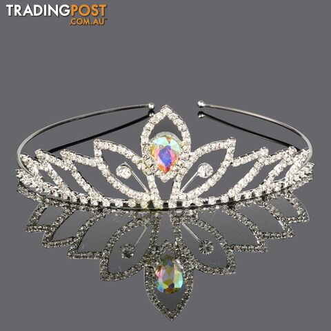 25 colorfulZippay Princess Wedding Bridal Bridesmaid Tiara Crown Headband Girls Crystal Rhinestone Jewelry hair Accessories Bride Head Ornament