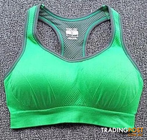 Green / LZippay HOT Professional women sports bras GYM lady running fitness exercise quick-drying underwear training dancing Shockproof vest