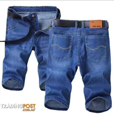 Light Blue 013 / 30Zippay Summer Men Short Denim Jeans Thin Knee Length New Casual Cool Pants Short Elastic Daily High Quality Trousers New Arrivals