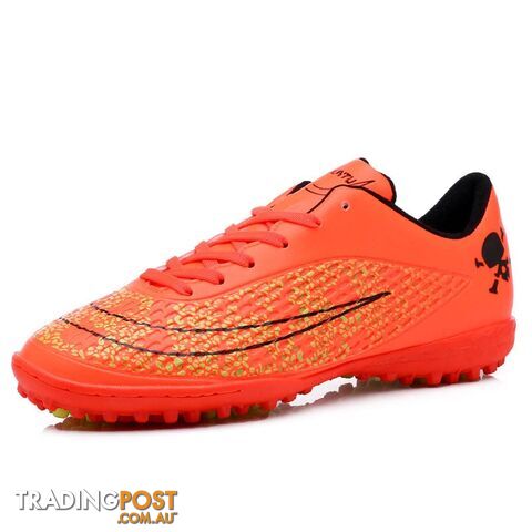 Orange / 5Zippay Boys Mens Kids Soccer Shoes Hard Court Outdoor Sneakers Trainers Adults Sport Shoes Soccer Cleats Football Boots Superflys