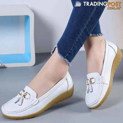 WHITE / 37Zippay Women Shoes Women Sports Shoes With Low Heels Loafers Slip On Casual Sneaker Zapatos Mujer White Shoes Female Sneakers Tennis