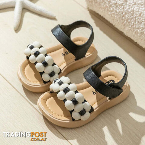 black / 34inner19.5cmZippay Children's Slippers Summer Girls and Boys Bathroom Home Anti slip Beach Shoes Soft Soled Baby Sandals