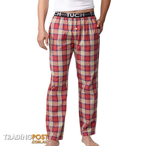 RED / LZippay Pyjama Pants Men Underwear Trousers Plaid Mens Lounge Pants Pantalon Piyamas Jovenes Pijama Gootuch 2505