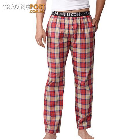 RED / MZippay Pyjama Pants Men Underwear Trousers Plaid Mens Lounge Pants Pantalon Piyamas Jovenes Pijama Gootuch 2505