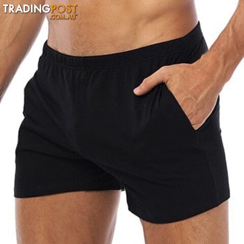 OR130-Black / XXLZippay Boxer Cotton Underwear Boxershorts Sleep Men Swimming Briefs
