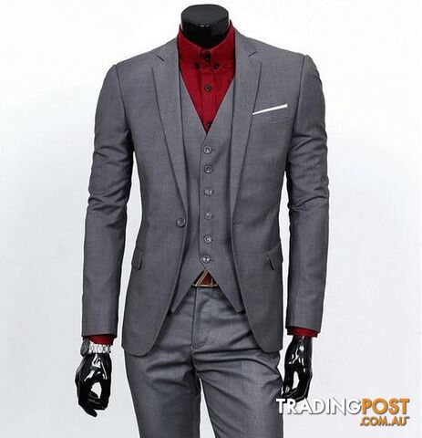 Dark grey 1 buttons / LZippay Three-piece formal blazer suit / Male suit of cultivate one's morality Business suits