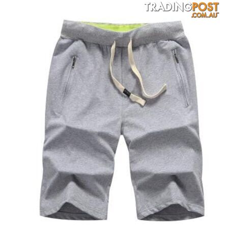 1 / LZippay Men's cotton Casual and Shorts Summer male Leisure Outdoors Joggers Sweatpants beach Shorts Knee Length No Belt