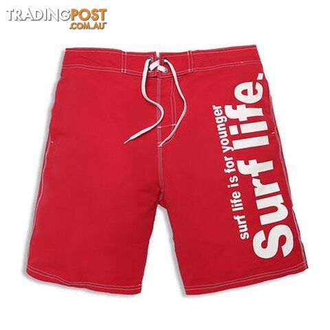 Red / XXXLZippay Brand Male Beach Shorts Active Bermuda Quick-drying Man Swimwear Swimsuit XXXL Size Boxer Trunks Men Bottoms Boardshorts