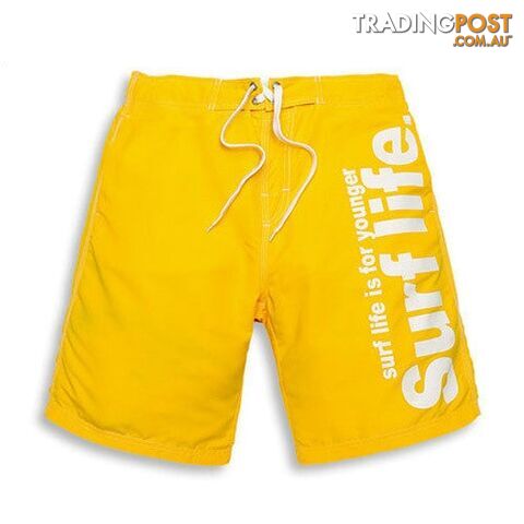 Yellow / SZippay Brand Male Beach Shorts Active Bermuda Quick-drying Man Swimwear Swimsuit XXXL Size Boxer Trunks Men Bottoms Boardshorts