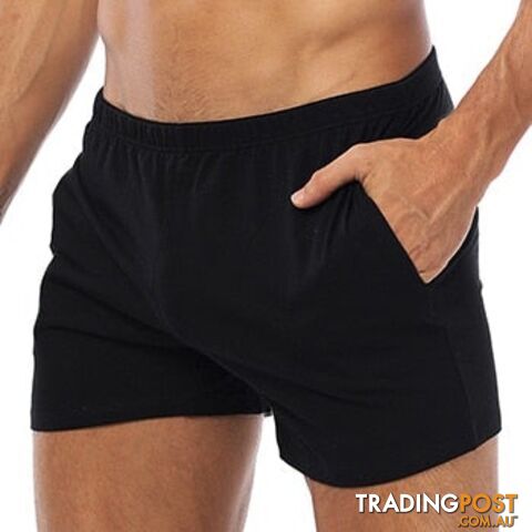 OR130-Black / MZippay Boxer Cotton Underwear Boxershorts Sleep Men Swimming Briefs