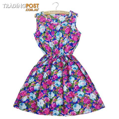 01 / XXLZippay Sping Summer Autumn Women Dress Vestidos Casual Bohemian Floral Sleeveless Vest Printed Beach Dress