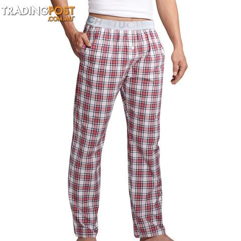 WHITE / LZippay Pyjama Pants Men Underwear Trousers Plaid Mens Lounge Pants Pantalon Piyamas Jovenes Pijama Gootuch 2505