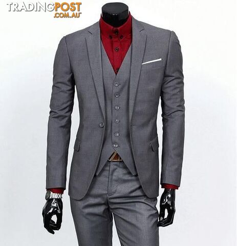 Dark grey 1 buttons / XLZippay Three-piece formal blazer suit / Male suit of cultivate one's morality Business suits