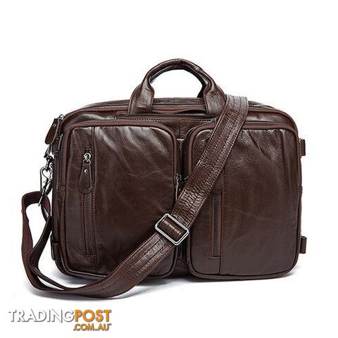 deep coffeeZippay 100% Genuine leather men messenger bags business bag laptop men bags men's briefcase tote shoulder laptop men's travel bag 432