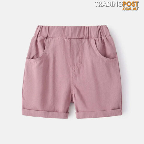 Pink / 5Zippay Cotton Linen Boys Shorts Toddler Kids Summer Knee Length Pants Children's Clothes