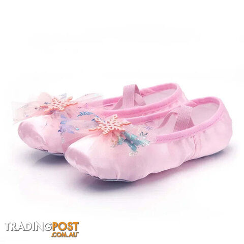 Cherry pink / 24Zippay Lovely Princess Dance Soft Soled Ballet Shoe Children Girls Cat Claw Chinese Ballerina Exercises Shoes