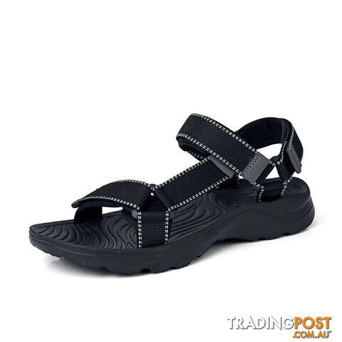 Black Gray / 7.5Zippay Men Sandals Non-slip Summer Flip Flops Outdoor Beach Slippers Casual Shoes Men's shoes Water Shoes