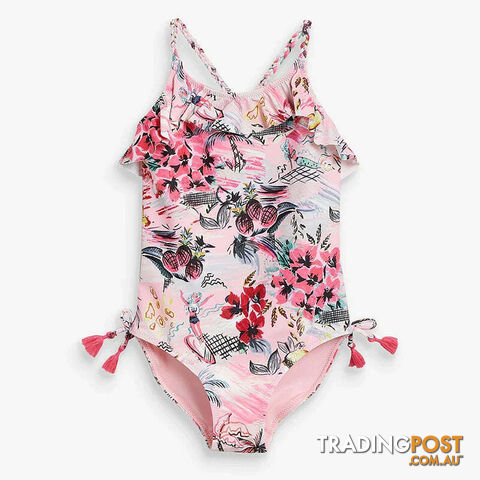 1822 / 18-24MZippay Baby Girls Swimwears Summer Bikini Set Sun Protection Kids Cute Floral Toddler Learn Swimming Suits One-Piece Sunbeach Swimsuit