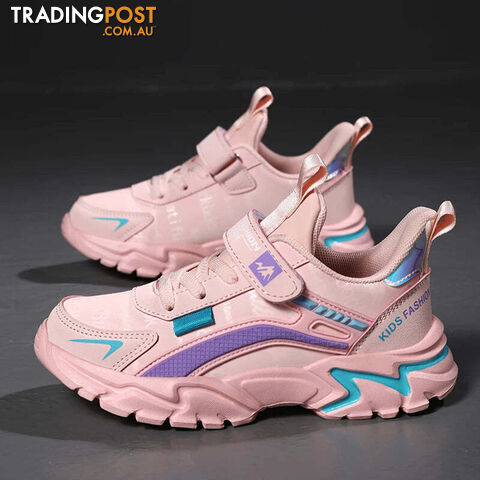 Pink / 28Zippay Brand Kids Sports Shoes Outdoor Comfortable Running Shoes Girls Waterproof Sneakers Antislip Children Shoes
