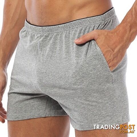 OR130-Gray / MZippay Boxer Cotton Underwear Boxershorts Sleep Men Swimming Briefs