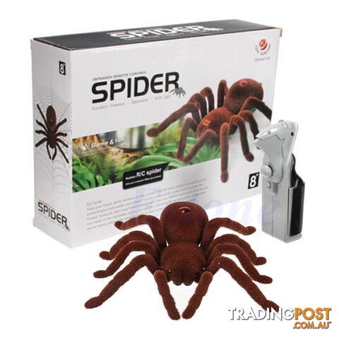Zippay Remote Control Creepy Soft Scary Plush Spider Infrared RC Tarantula Kid Gift Toy