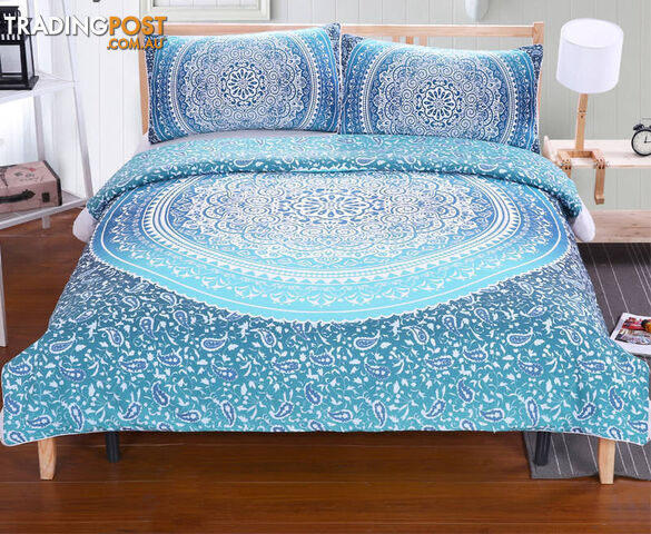 Bedding Set 004 / RU EuropeZippay Bedding Bohemia Modern Bedclothes Indian Home Black and White Printed Quilt Cover 2Pcs or 3Pcs