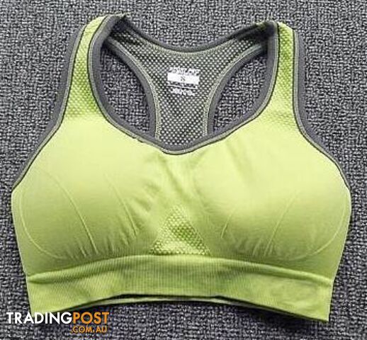 light yellow / MZippay HOT Professional women sports bras GYM lady running fitness exercise quick-drying underwear training dancing Shockproof vest