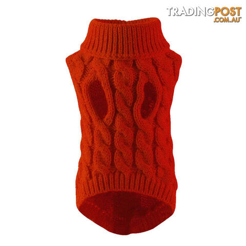 Red / XLZippay Puppy Dog Sweaters for Small Medium Dogs Cats Clothes Winter Warm Pet Turtleneck Chihuahua Vest Soft Yorkie Coat Teddy Jacket