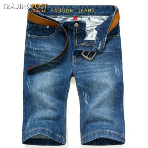 1315 short blue / 31Zippay male black skinny jeans shorts men's clothing trend slim small trousers male casual trousers Large size 27-36