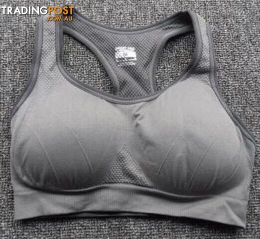 Gray / MZippay HOT Professional women sports bras GYM lady running fitness exercise quick-drying underwear training dancing Shockproof vest