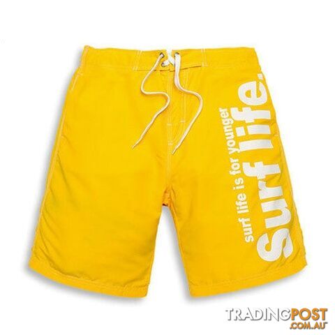 Yellow / XXLZippay Brand Male Beach Shorts Active Bermuda Quick-drying Man Swimwear Swimsuit XXXL Size Boxer Trunks Men Bottoms Boardshorts
