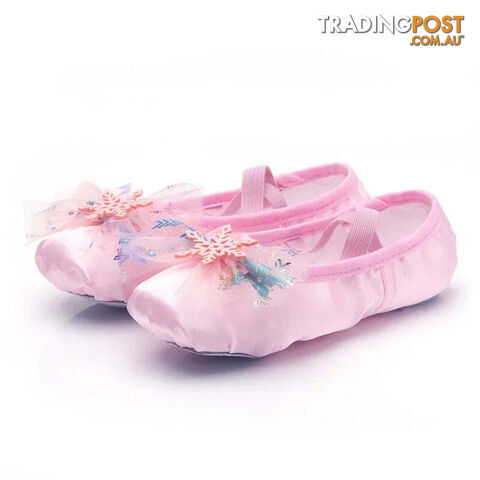 Cherry pink / 27Zippay Lovely Princess Dance Soft Soled Ballet Shoe Children Girls Cat Claw Chinese Ballerina Exercises Shoes