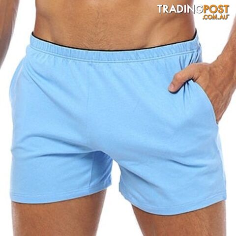 OR130-Blue / XLZippay Boxer Cotton Underwear Boxershorts Sleep Men Swimming Briefs