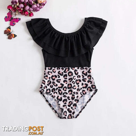 1824 / 4TZippay Baby Girls Swimwears Summer Bikini Set Sun Protection Kids Cute Floral Toddler Learn Swimming Suits One-Piece Sunbeach Swimsuit