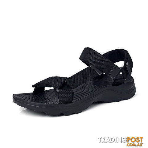 Black / 8.5Zippay Men Sandals Non-slip Summer Flip Flops Outdoor Beach Slippers Casual Shoes Men's shoes Water Shoes