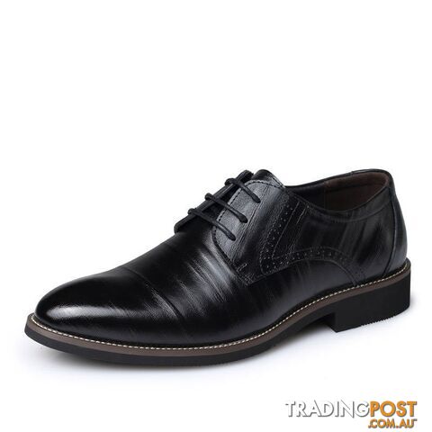 Black / 8Zippay Oxford Shoes For Men Dress Shoes Genuine Leather Office Shoes Men Flats Zapatos Hombre Black Mens Oxfords BRM-276