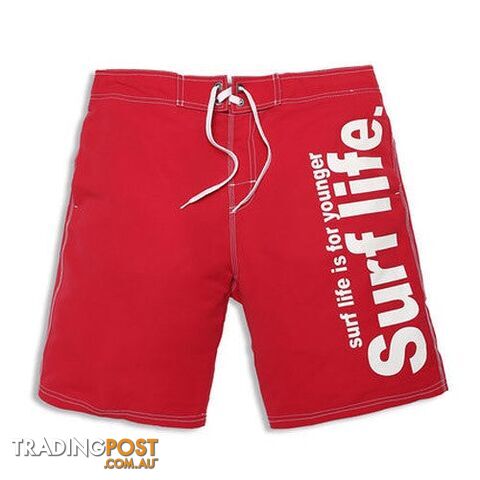 Red / XLZippay Brand Male Beach Shorts Active Bermuda Quick-drying Man Swimwear Swimsuit XXXL Size Boxer Trunks Men Bottoms Boardshorts