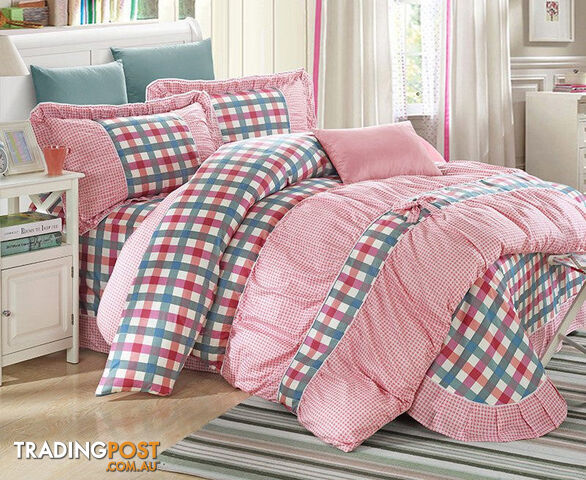 5 / KingZippay YADIDI 100% Cotton Classic Princess Polka Dot Girls Bedding Sets Bedroom Bed Sheet Duvet Cover Pillowcase Twin Queen King size