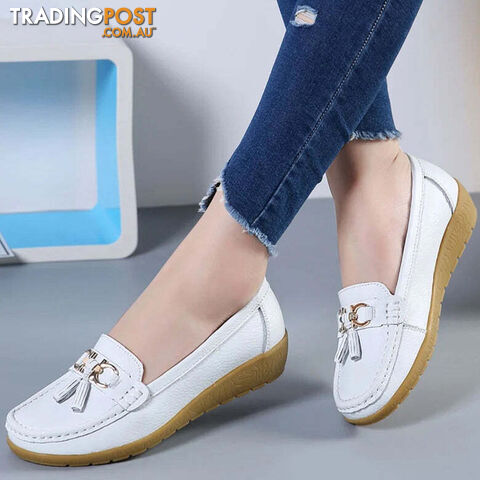 WHITE / 36Zippay Women Shoes Women Sports Shoes With Low Heels Loafers Slip On Casual Sneaker Zapatos Mujer White Shoes Female Sneakers Tennis