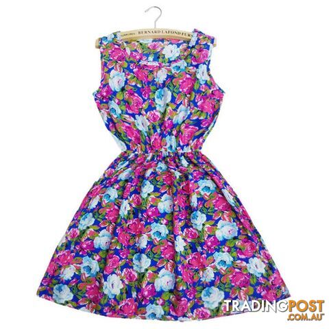 01 / XLZippay Sping Summer Autumn Women Dress Vestidos Casual Bohemian Floral Sleeveless Vest Printed Beach Dress