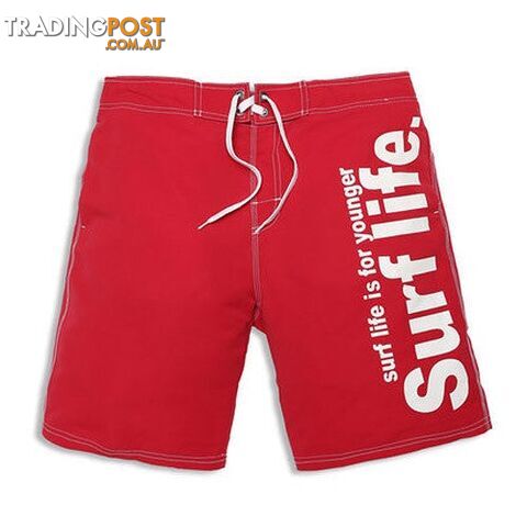 Red / MZippay Brand Male Beach Shorts Active Bermuda Quick-drying Man Swimwear Swimsuit XXXL Size Boxer Trunks Men Bottoms Boardshorts